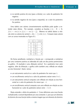 Unidade 5Completeza e representação dos Números Reais
Para Saber MaisA Correspondência entre Expressões Decimais e Números Reais
Observemos que a correspondência
expressão decimal → número real,
que associa a cada expressão decimal um número real é uma função sobrejetiva
e quase injetiva.
A primeira das armações acima (sobrejetividade) signica que, dado
arbitrariamente um número real positivo α, existe uma expressão decimal
a0, a1a2 . . . an . . . tal que
a0 + a1 · 10−1
+ a2 · 10−2
+ · · · + an · 10−n
+ · · · = α.
Como de costume, basta considerar o caso em que α  0. Então, como já
observamos, obtemos a expressão decimal de a tomando sucessivamente
a0 = o maior número natural α;
a1 = o maior dígito tal que α1 = a0 + a1
10
α;
a2 = o maior dígito tal que α2 = a0 + a1
10
+ a2
102 α;
.
.
.
an = o maior dígito tal que αn = a0 + a1
10
+ . . . + an
10n α;
.
.
.
Por exemplo, quando escrevemos que π = 3, 14159265... estamos dizendo
que
3  π  4;
3, 1  π  3, 2;
3, 14  π  3, 15, etc.
Quanto à quase injetividade da correspondência, o que queremos dizer é
que, se 0 an 8, então as expressões decimais
a0, a1 . . . an999 . . . e a0, a1 . . . (an + 1)000 . . . .
denem o mesmo número real. Por exemplo,
3, 275999 . . . = 3, 276000 . . . e 0, 999 . . . = 1, 000 . . . .
31
 