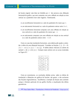unidades 5 e 6 Textos Complementares
A armação (um tanto imprecisa) de que uma correspondência é quase
injetiva não tem sentido algum em geral. No presente caso, estamos querendo
dizer que a situação acima descrita é a única em que há quebra de injetividade.
Isto pode ser provado mas não haveria muita vantagem em fazê-lo aqui. Por-
tanto, para obter-se uma correspondência biunívoca entre os números reais e as
expressões decimais, basta descartar aquelas que terminam por uma sequência
innita de noves.
32
 