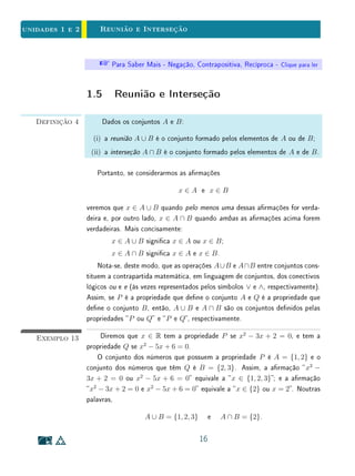 Para Saber Mais - Denições - Clique para ler
 