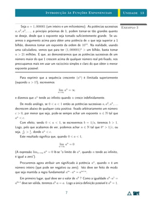 Unidade 10Função Quadrática
vertical x = −b/2a é um eixo de simetria do gráco de f; mais precisamente,
é o eixo dessa parábola.
O gráco da função quadrática
f(x) = ax2
+ bx + c
é um elemento de grande importância para entender o comportamento desta
função. As abscissas α, β dos pontos onde esse gráco intersecta o eixo OX
são as raízes da equação
ax2
+ bx + c = 0.
O ponto médio do segmento [α, β] é a abscissa do vértice da parábola. Se
o gráco está inteiramente acima, ou inteiramente abaixo do eixo horizontal
OX, a equação não possui raízes. Se o gráco apenas tangencia o eixo OX,
a equação tem uma raiz (única) dupla. Se α  x  β então f(x) tem sinal
contrário ao sinal de a; se x  α ou x  β, f(x) tem o mesmo sinal de a.
Estas e outras conclusões resultam imediatamente do exame do gráco.
α β x
y
− b
2a
−b2
+4ac
4a
Figura 10.7: Coordenadas do vértice.
19
 
