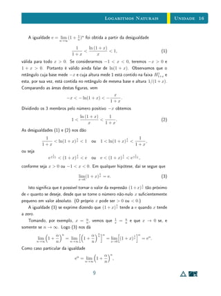 13
1
Introdução às Funções
Exponenciais
Sumário
12.1 Introdução . . . . . . . . . . . . . . . . . . . . . . . 2
12.2 Funções Polinomiais vs Polinômios . . . . . . . . . . 4
12.3 Determinando um Polinômio a Partir de Seus Valores 6
12.4 Grácos de Polinômios . . . . . . . . . . . . . . . . 8
12.5 Exercícios Recomendados . . . . . . . . . . . . . . . 12
 