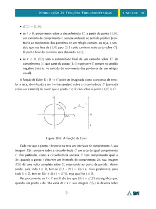Para Saber Mais - Caracterização pela Continuidade - Clique para ler
Dizemos que uma função g: R → R é de tipo exponencial quando se tem
g(x) = bax
para todo x ∈ R, onde a e b são constantes positivas. Se a  1, g
é crescente e se 0  a  1, g é decrescente.
8
 