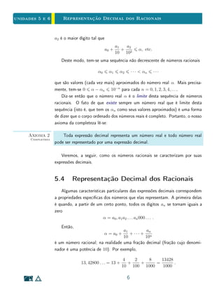 Unidade 4 Números Reais
 