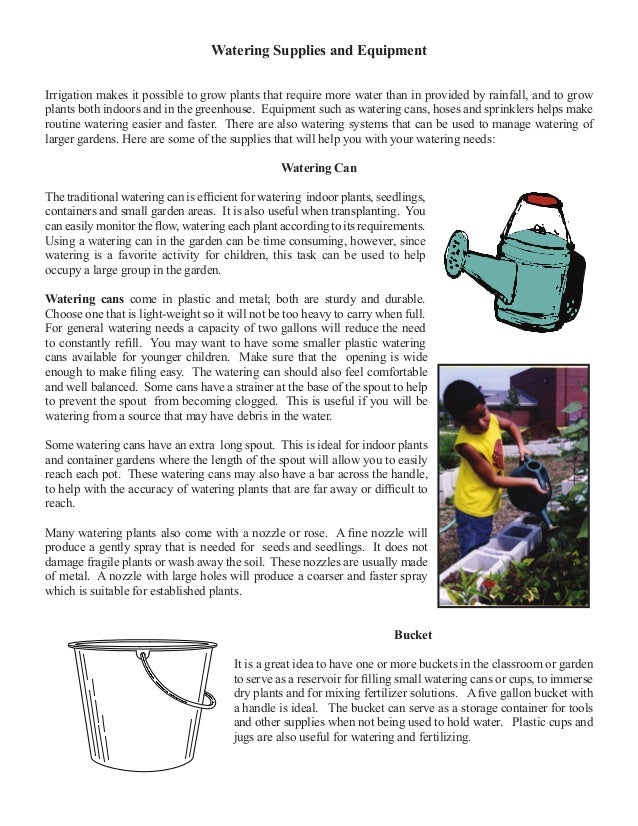 Watering Resource for the School Garden