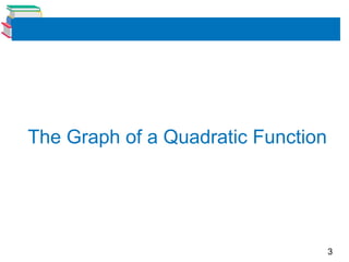 3
The Graph of a Quadratic Function
 
