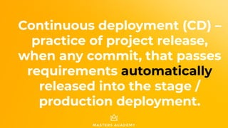 MA 2019. iOS Advanced. CI & CD. Fastlane + Gitlab | PDF