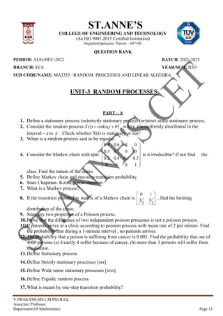 MA3355-RANDOM PROCESSES AND LINEAR ALGEBRA-739353433-ECE-MA3355(RPLA ...