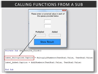 CALLING FUNCTIONS FROM A SUB

 
