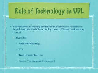 Universal Digital Learning Universal Design for Learning | PPT