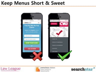 Keep Menus Short & Sweet 
 