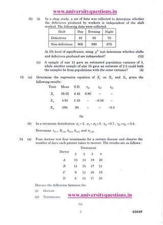Ma5165 statistical methods for engineers-previous year question papers
