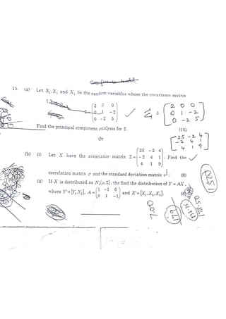 Ma5165 statistical methods for engineers-previous year question papers