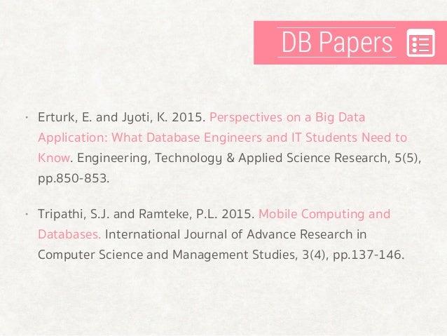 database review and challenges 2016