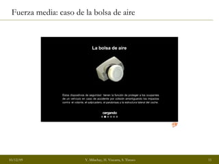 Fuerza media: caso de la bolsa de aire 