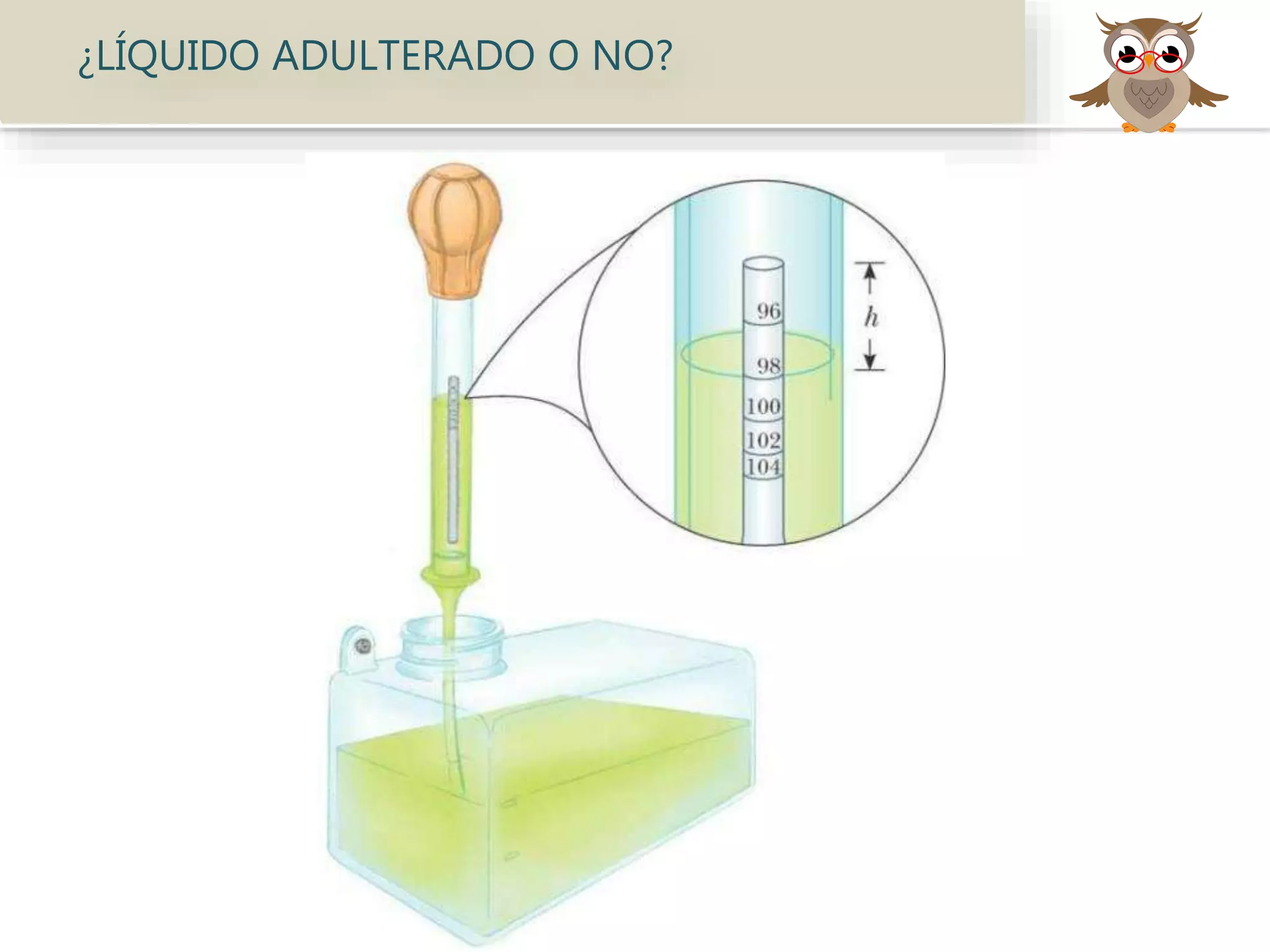 ¿LÍQUIDO ADULTERADO O NO?
 