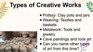 M&A5 Q2 1 categorize relevant creative works based on the use of ...