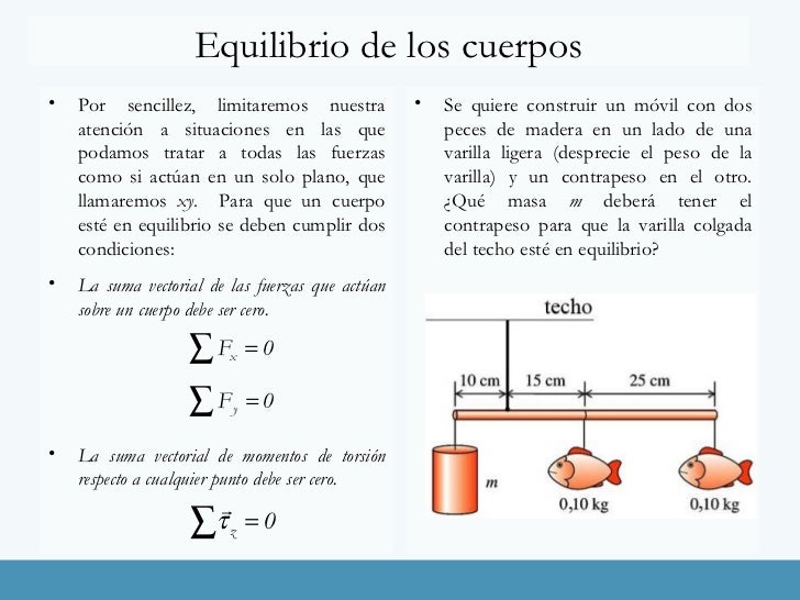 Segunda condición de equilibrio