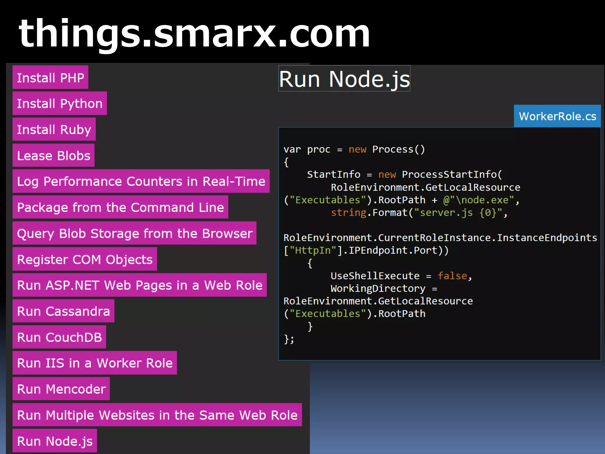 things.smarx.com
 