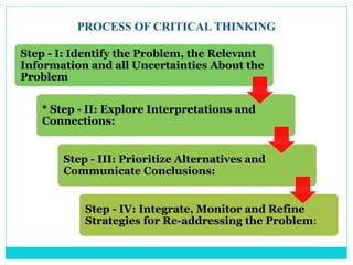 critical thinking & decision making pptx | PPTX