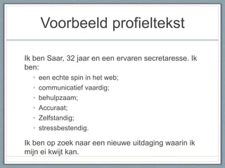 Maak Je Cv Effectiever Met Een Profieltekst