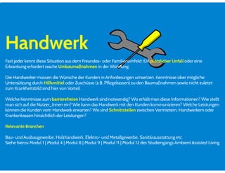 Berufsbilder im Bereich Ambient Assisted Living