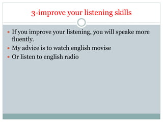 how to improve your english speaking skills | PPTX