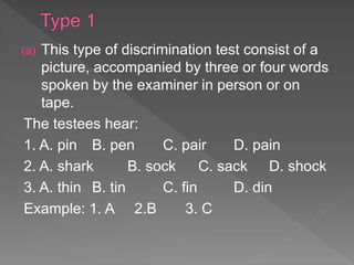 Sound Discrimination Test PHONEME DISCRIMINATION | PPTX