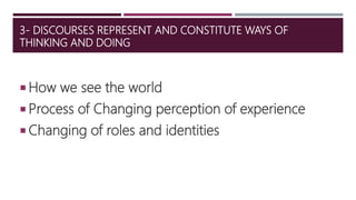 the shift to discourse the discursive construction of gendered ...