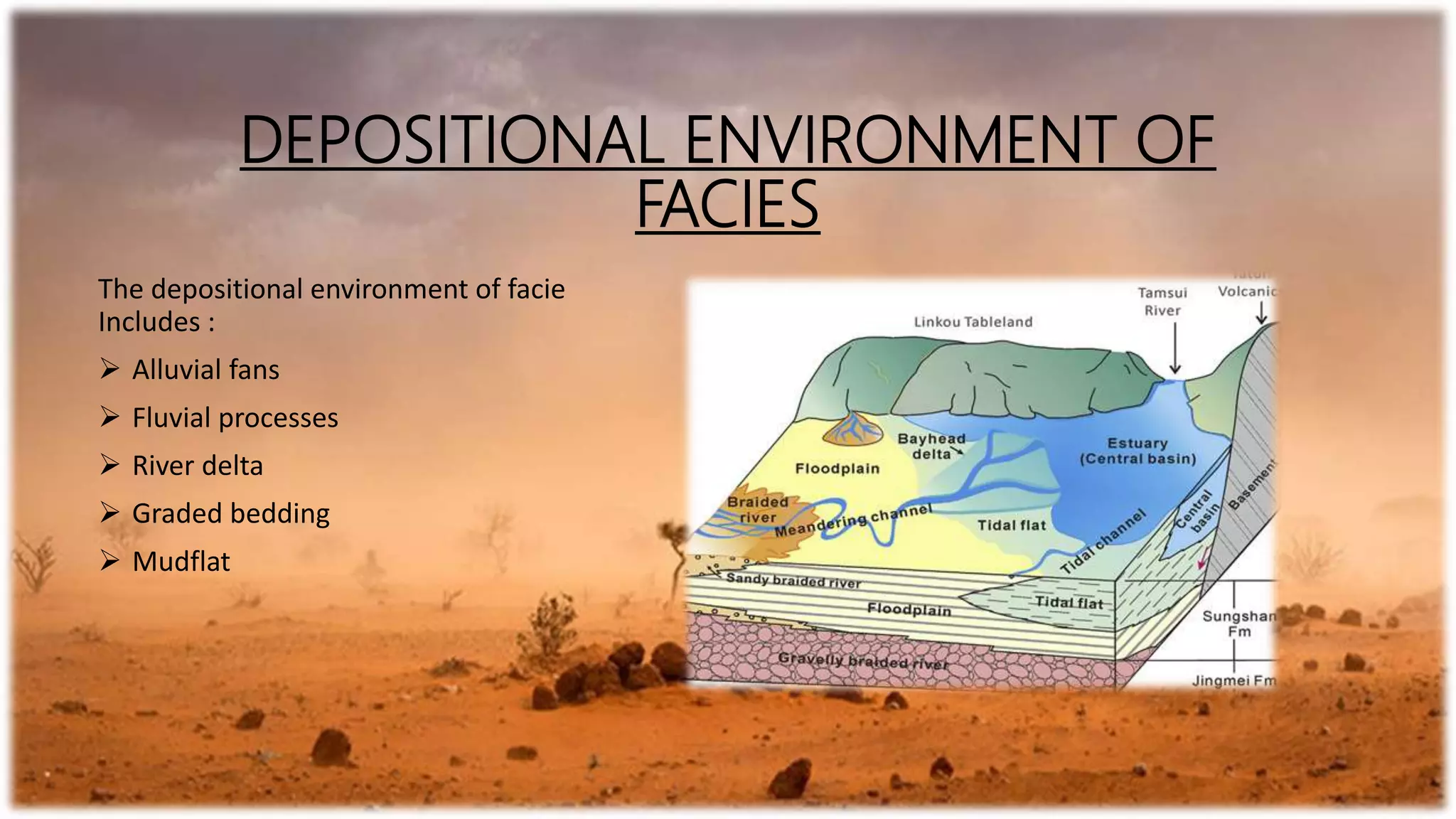 Depositional environment of sandstone and facie | PPTX