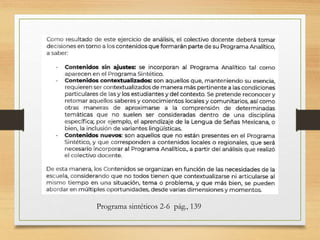 Programa sintéticos 2-6 pág., 139
 
