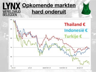 Opkomende markten
hard onderuit

 