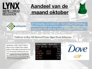 Aandeel van de
maand oktober

 