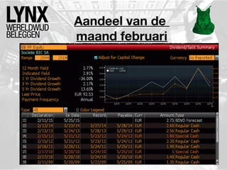 Aandeel van de
maand februari

 