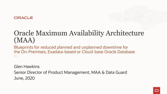 Maximum Availability Architecture - Best Practices for Oracle Database ...