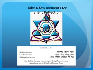 Take a few moments for
Silent Reflection
 