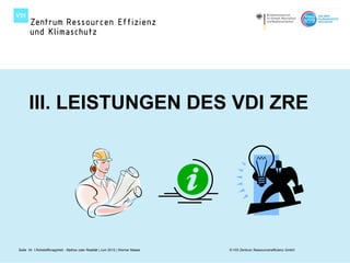 III. LEISTUNGEN DES VDI ZRE




Seite 34 I Rohstoffknappheit - Mythos oder Realität | Juni 2012 | Werner Maass   © VDI Zentrum Ressourceneffizienz GmbH
 