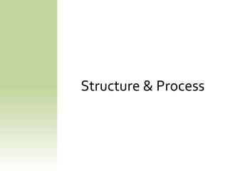 Structure & Process
 