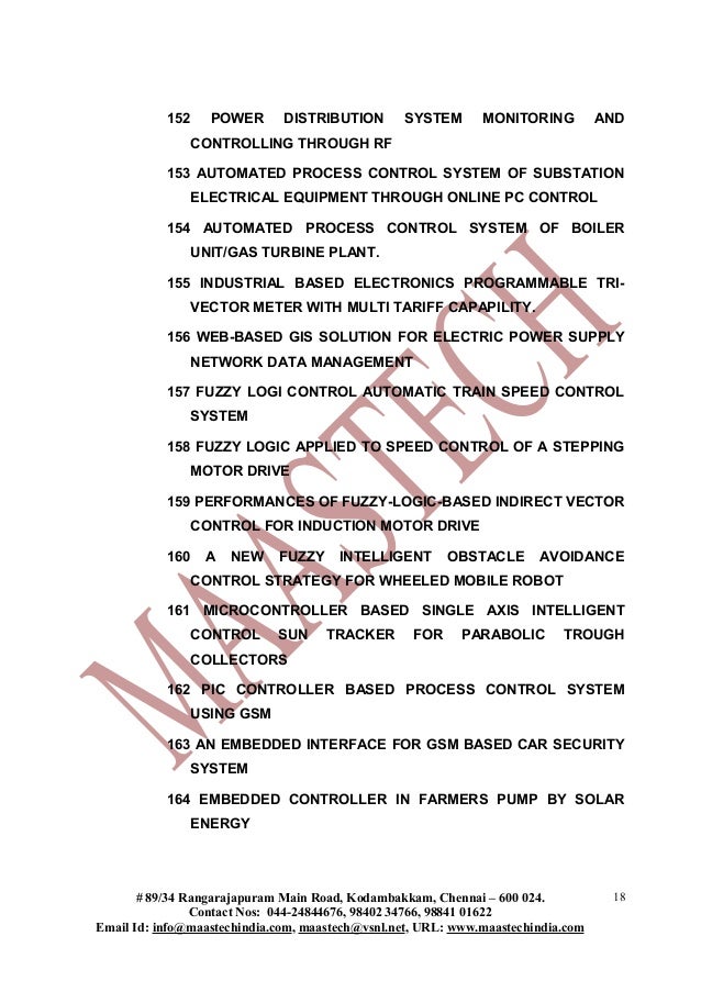 ELECTRICAL PROJECT LIST FOR DIPLOMA STUDENTSDEEE/DECE