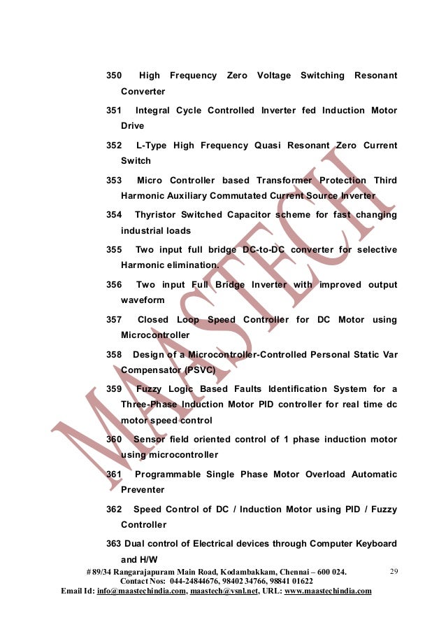 ELECTRICAL PROJECT LIST FOR DIPLOMA STUDENTSDEEE/DECE