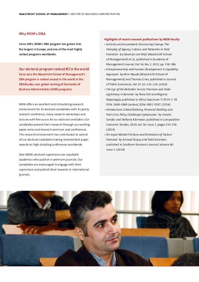 Doctor Of Business Administration Brochure