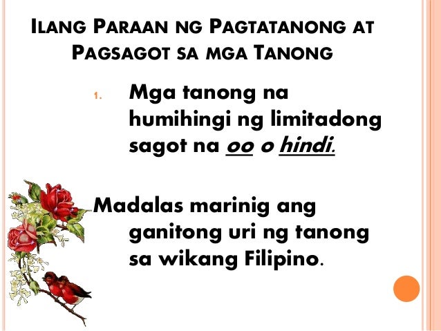 Maayos Na Pagtatanong At Pagsagot Sa Mga Tanong