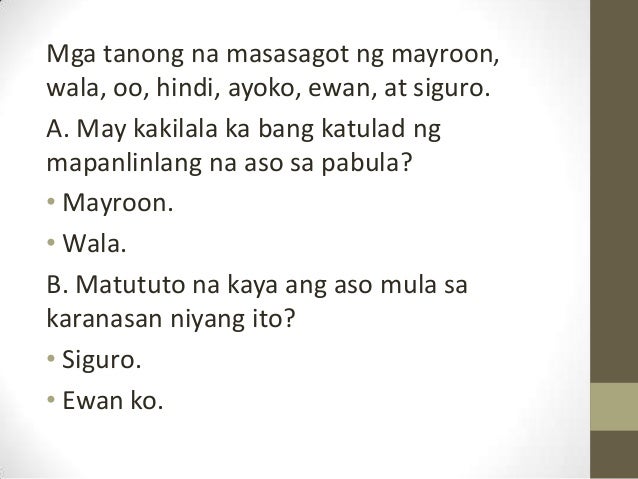 Maayos Na Pagtatanong At Pagsagot Sa Tanong