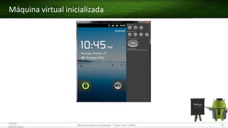 Máquina virtual inicializada
(28/05 –
03/07)/2015
Minicurso Básico de Android – Thales Levi / UFMA 79
 
