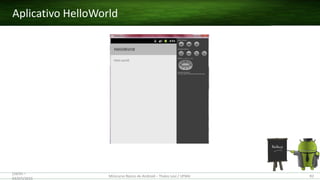 Aplicativo HelloWorld
(28/05 –
03/07)/2015
Minicurso Básico de Android – Thales Levi / UFMA 82
 
