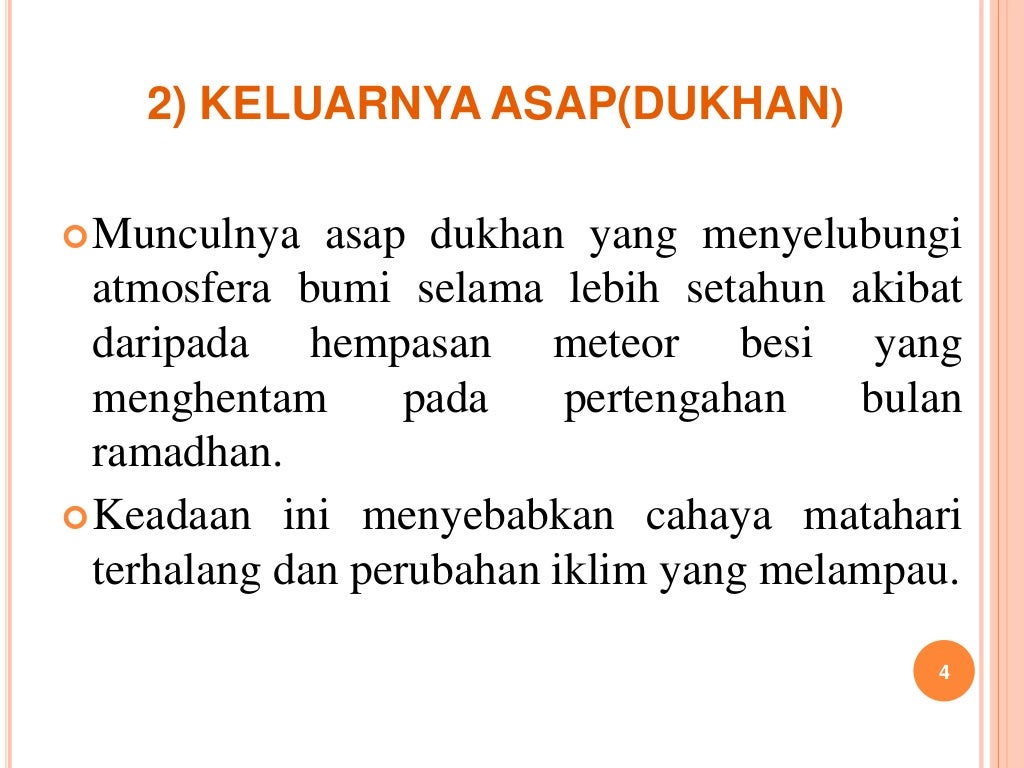 Kronologi 10 Tanda-Tanda Besar Kiamat
