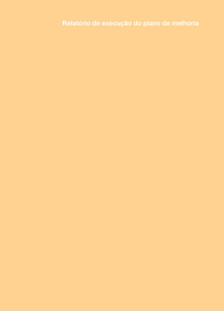 Relatório de execução do plano de melhoria

 