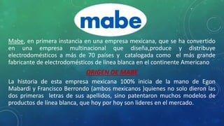 Mabe corporacion | PPTX