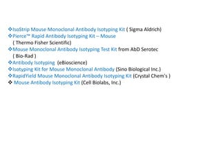 monoclonal antibody production & hybridization and charecterization | PPTX