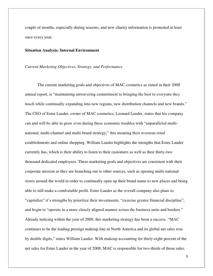mac cosmetics resume