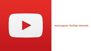 most popular YouTube channels
 